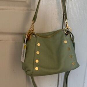 Hammitt Bryant Medium Sage Colored Leather Shoulder Crossbody Bag